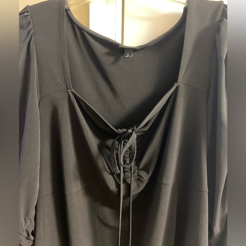 Torrid black bodysuit 3/4 sleeves stretchy 3X - Picture 2 of 6